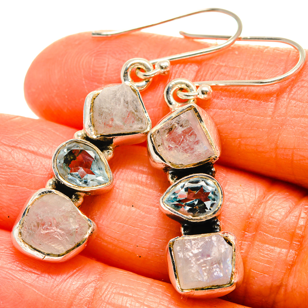 Rainbow Moonstone Earrings handcrafted by Ana Silver Co - EARR425874