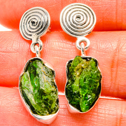 Chrome Diopside Earrings handcrafted by Ana Silver Co - EARR425887