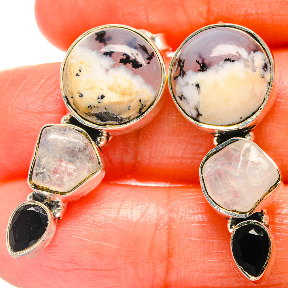 Dendritic Opal Earrings handcrafted by Ana Silver Co - EARR425890