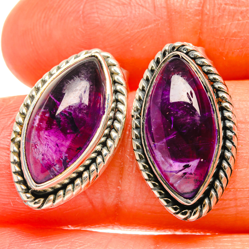 Amethyst Earrings handcrafted by Ana Silver Co - EARR425893