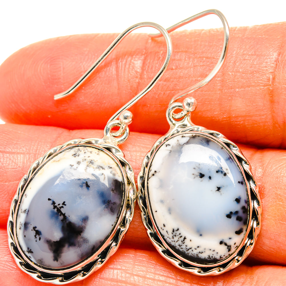 Dendritic Opal Earrings handcrafted by Ana Silver Co - EARR425894