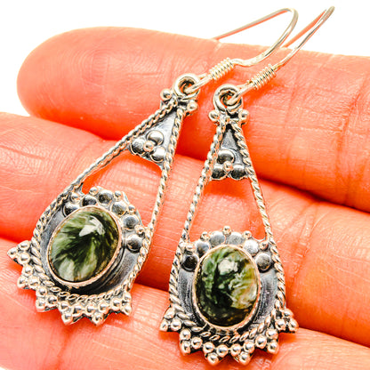 Seraphinite Earrings handcrafted by Ana Silver Co - EARR425904
