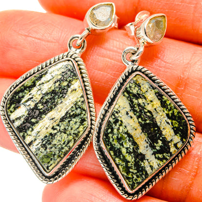Lizard Jasper Earrings handcrafted by Ana Silver Co - EARR425906