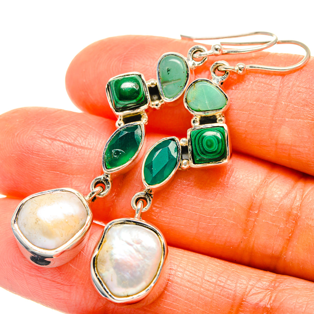 Mother Of Pearl Earrings handcrafted by Ana Silver Co - EARR425907