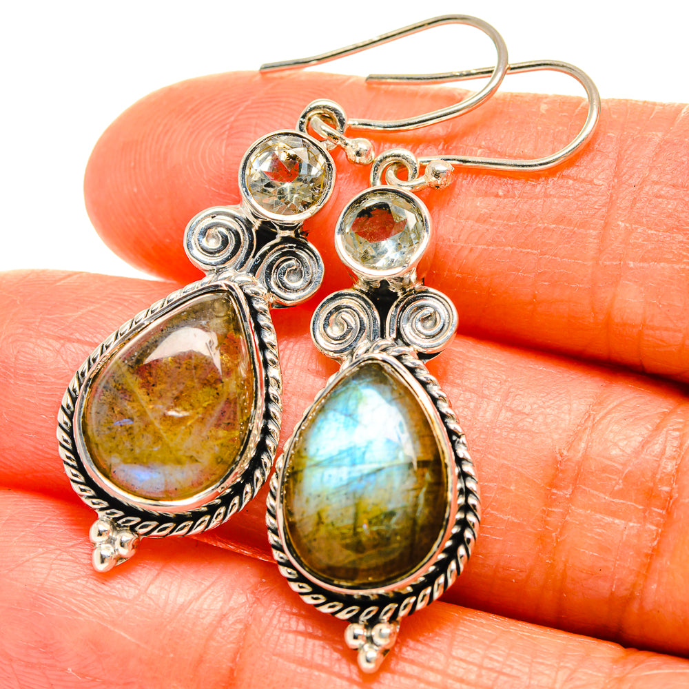 Labradorite Earrings handcrafted by Ana Silver Co - EARR425913