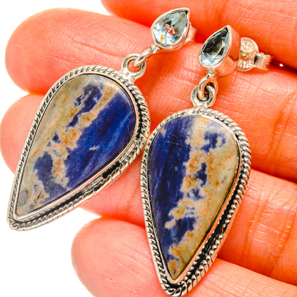 Sodalite Earrings handcrafted by Ana Silver Co - EARR425919