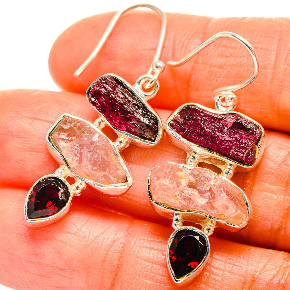 Rose Quartz Earrings handcrafted by Ana Silver Co - EARR425926