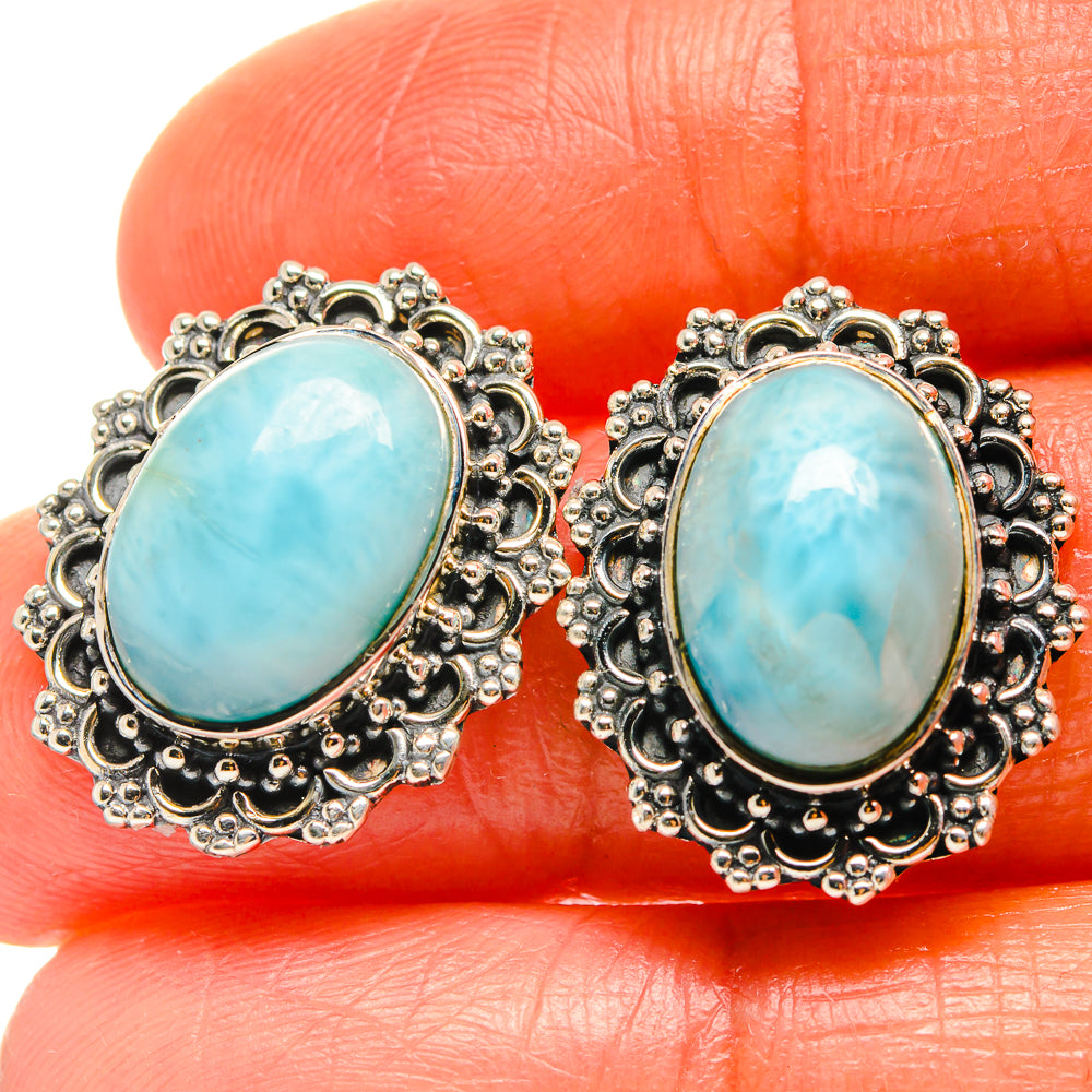 Larimar Earrings handcrafted by Ana Silver Co - EARR425943