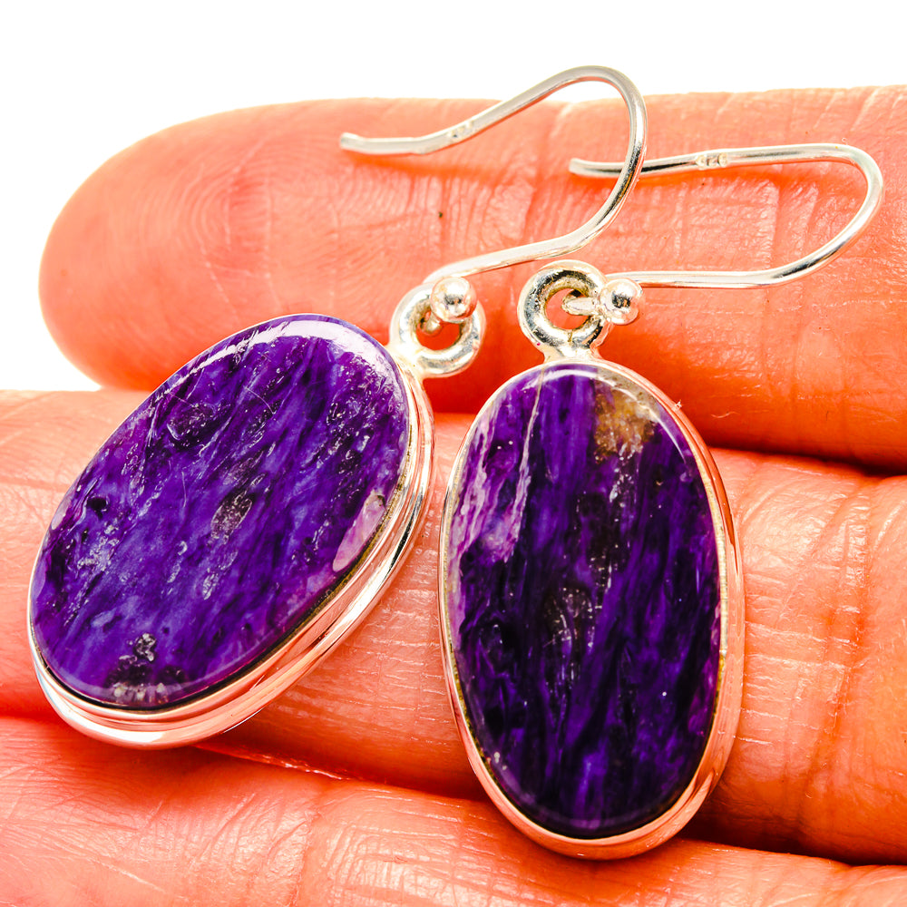 Charoite Earrings handcrafted by Ana Silver Co - EARR425956