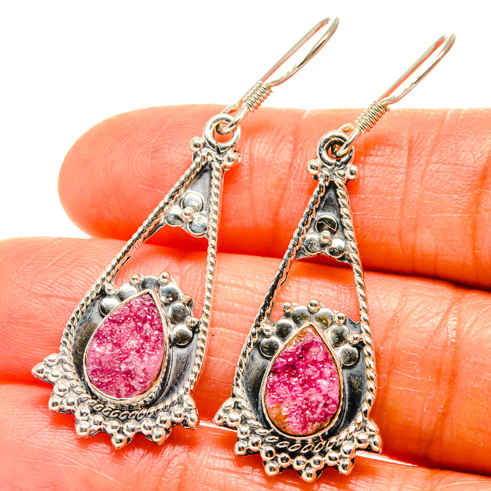 Cobalto Calcite Druzy Earrings handcrafted by Ana Silver Co - EARR425963