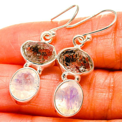 Rainbow Moonstone Earrings handcrafted by Ana Silver Co - EARR425964