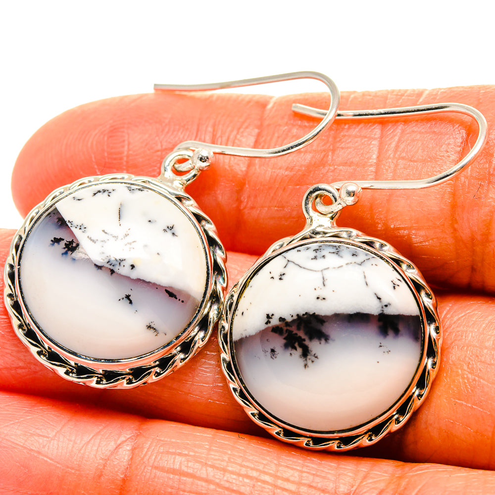 Dendritic Opal Earrings handcrafted by Ana Silver Co - EARR425972