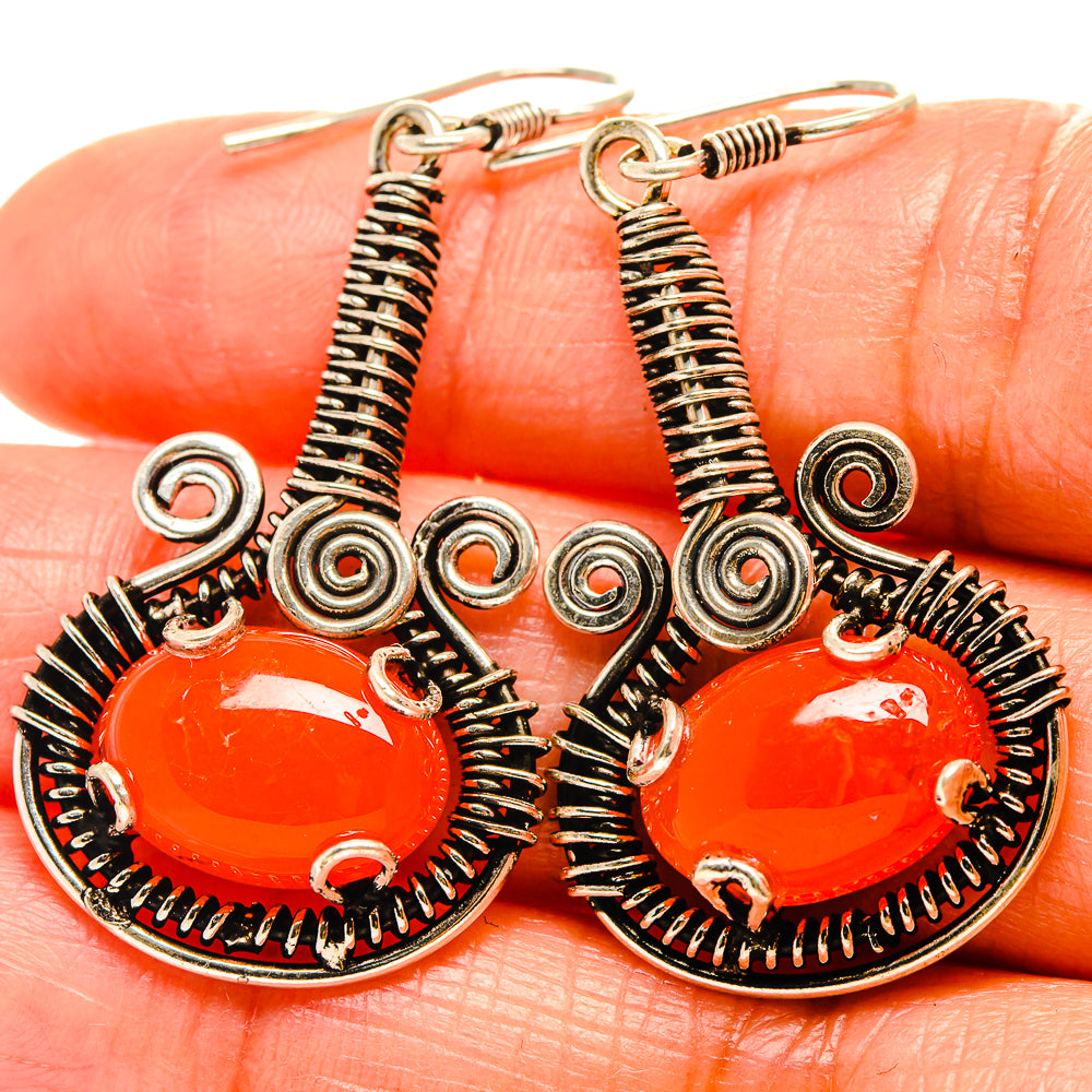 Carnelian Earrings handcrafted by Ana Silver Co - EARR425975