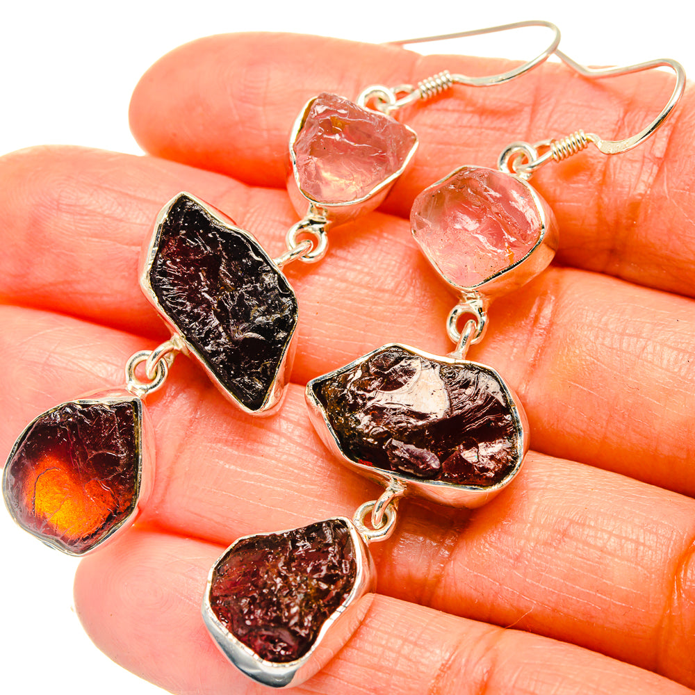 Garnet Earrings handcrafted by Ana Silver Co - EARR425985