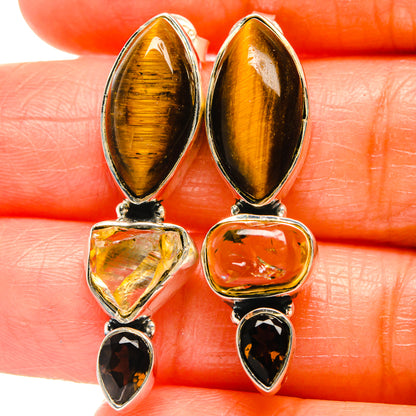 Tiger Eye Earrings handcrafted by Ana Silver Co - EARR426004