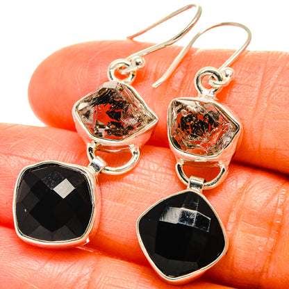 Black Onyx Earrings handcrafted by Ana Silver Co - EARR426010