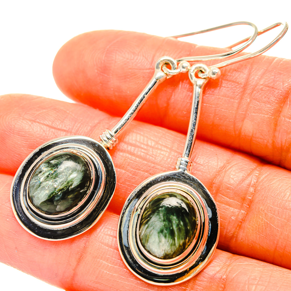 Seraphinite Earrings handcrafted by Ana Silver Co - EARR426023