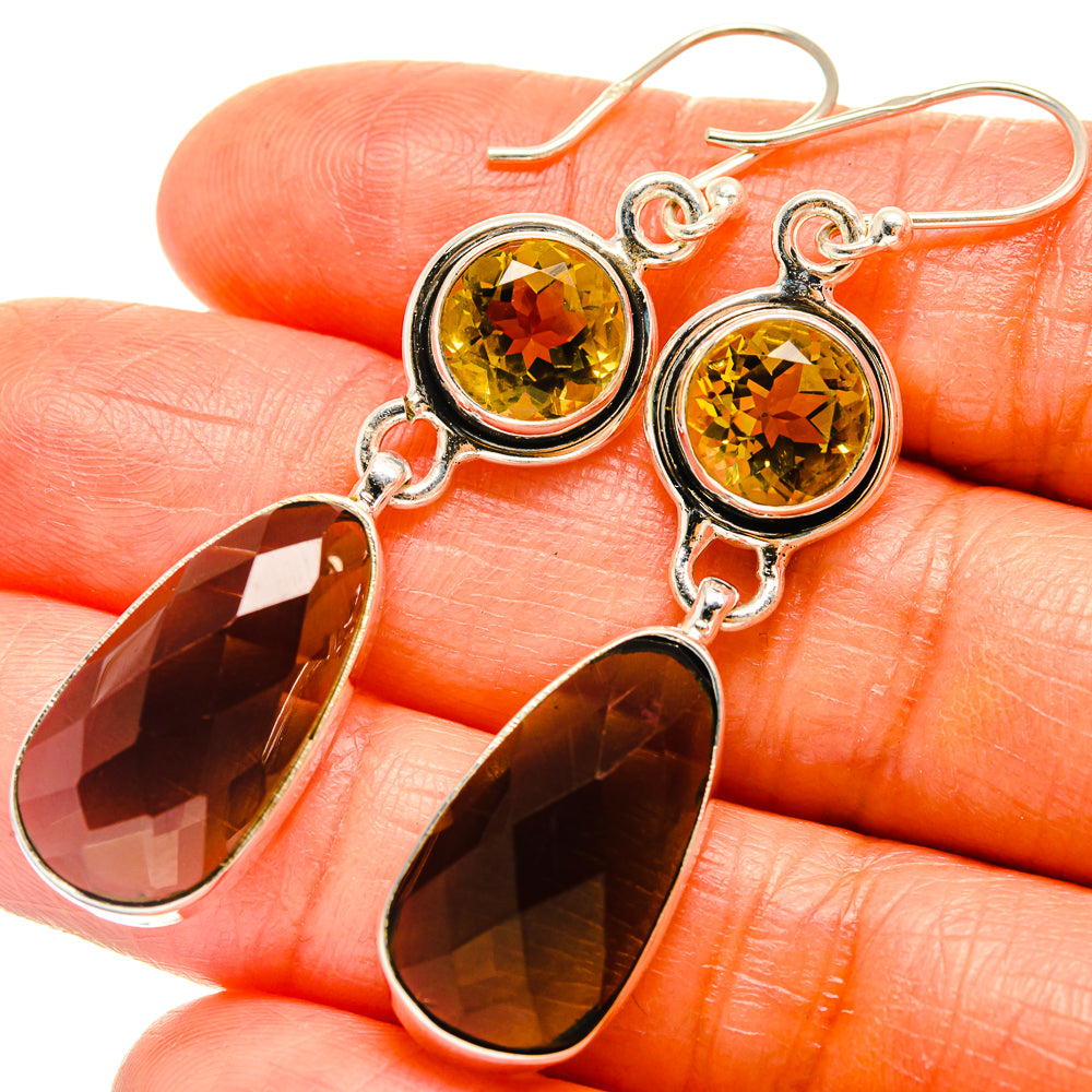 Smoky Quartz Earrings handcrafted by Ana Silver Co - EARR426026