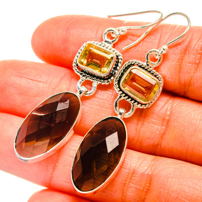 Smoky Quartz Earrings handcrafted by Ana Silver Co - EARR426030