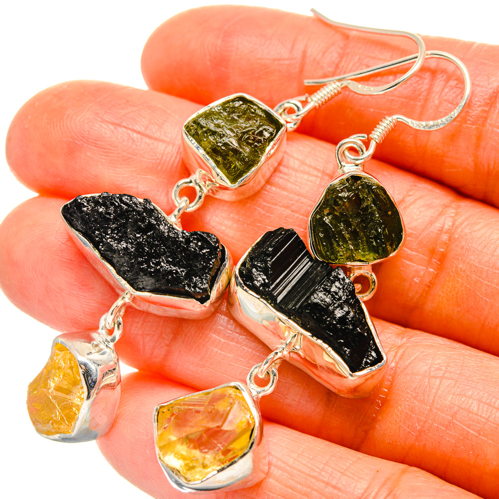 Tektite Earrings handcrafted by Ana Silver Co - EARR426031
