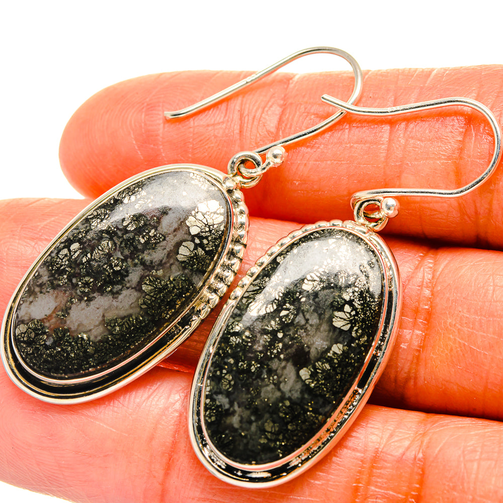 Pyrite Agate Earrings handcrafted by Ana Silver Co - EARR426033