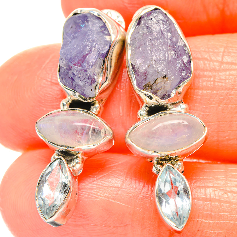 Tanzanite Earrings handcrafted by Ana Silver Co - EARR426044