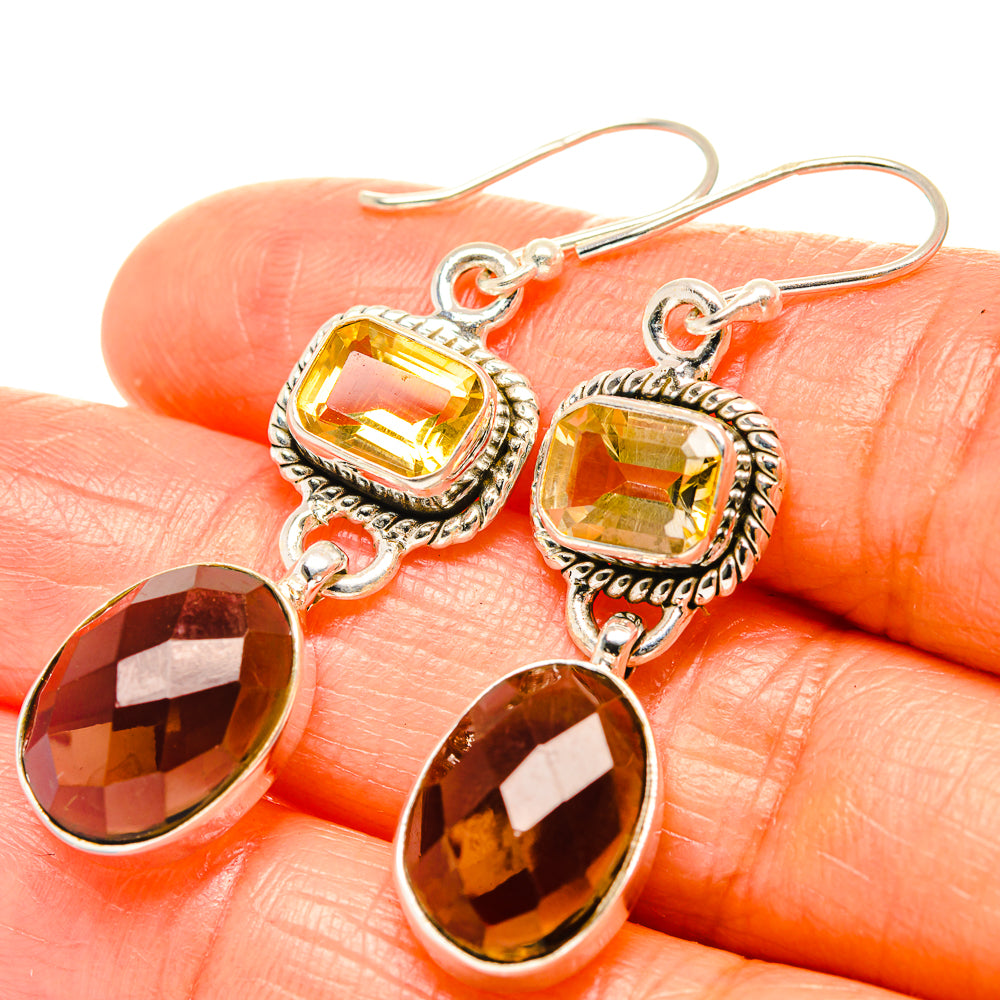 Smoky Quartz Earrings handcrafted by Ana Silver Co - EARR426055