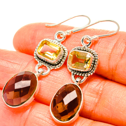 Smoky Quartz Earrings handcrafted by Ana Silver Co - EARR426055