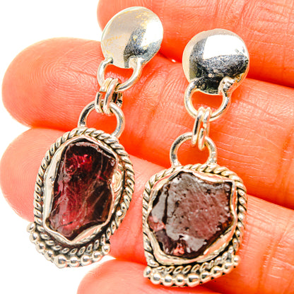 Garnet Earrings handcrafted by Ana Silver Co - EARR426057