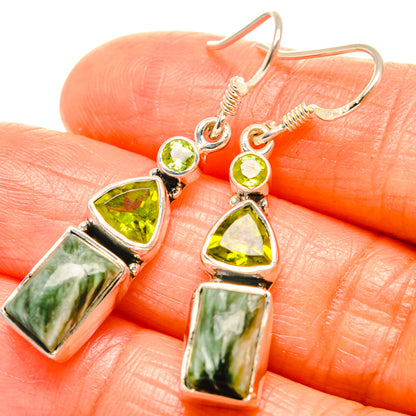 Seraphinite Earrings handcrafted by Ana Silver Co - EARR426059