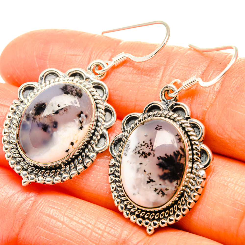 Dendritic Opal Earrings handcrafted by Ana Silver Co - EARR426068