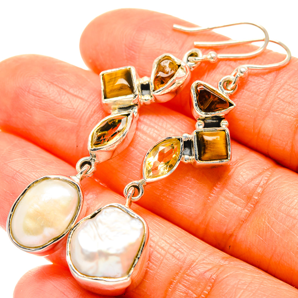 Mother Of Pearl Earrings handcrafted by Ana Silver Co - EARR426078