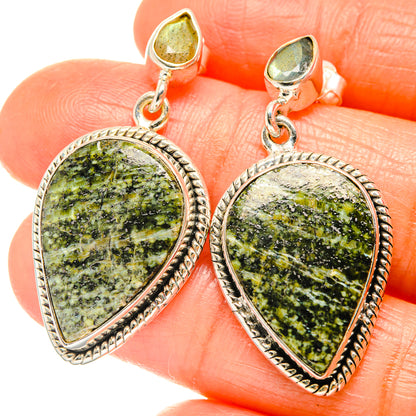 Lizard Jasper Earrings handcrafted by Ana Silver Co - EARR426081