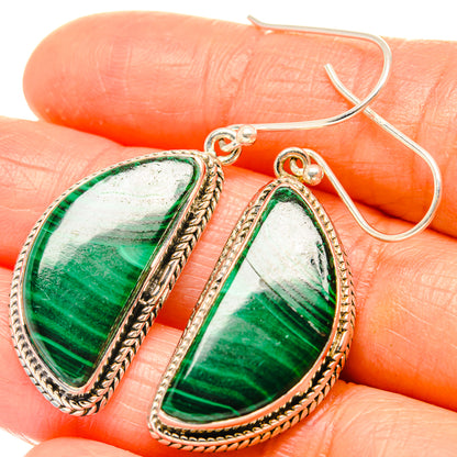 Malachite Earrings handcrafted by Ana Silver Co - EARR426083