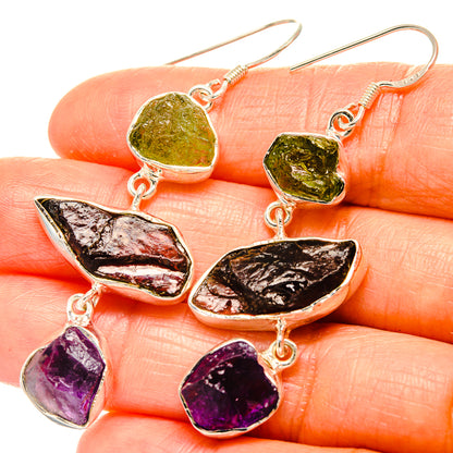 Garnet Earrings handcrafted by Ana Silver Co - EARR426085