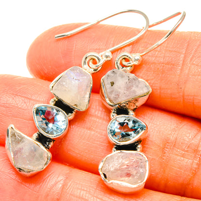 Rainbow Moonstone Earrings handcrafted by Ana Silver Co - EARR426091