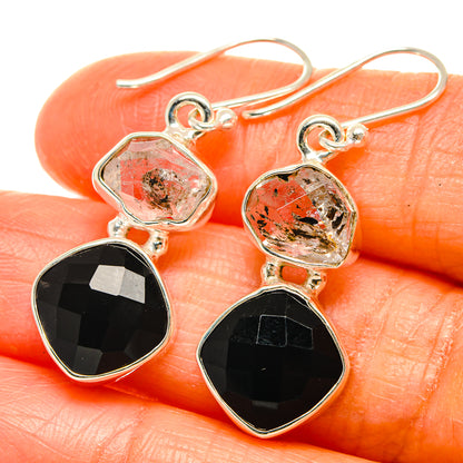 Black Onyx Earrings handcrafted by Ana Silver Co - EARR426099