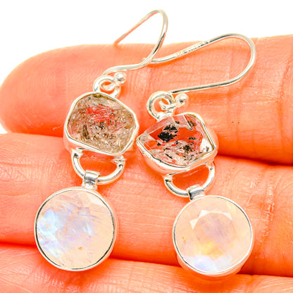 Rainbow Moonstone Earrings handcrafted by Ana Silver Co - EARR426103