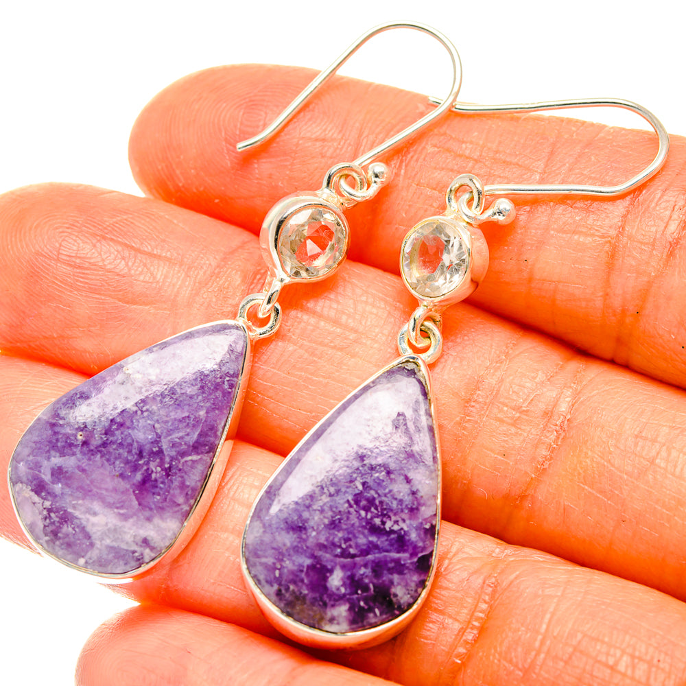 Lepidolite Earrings handcrafted by Ana Silver Co - EARR426105