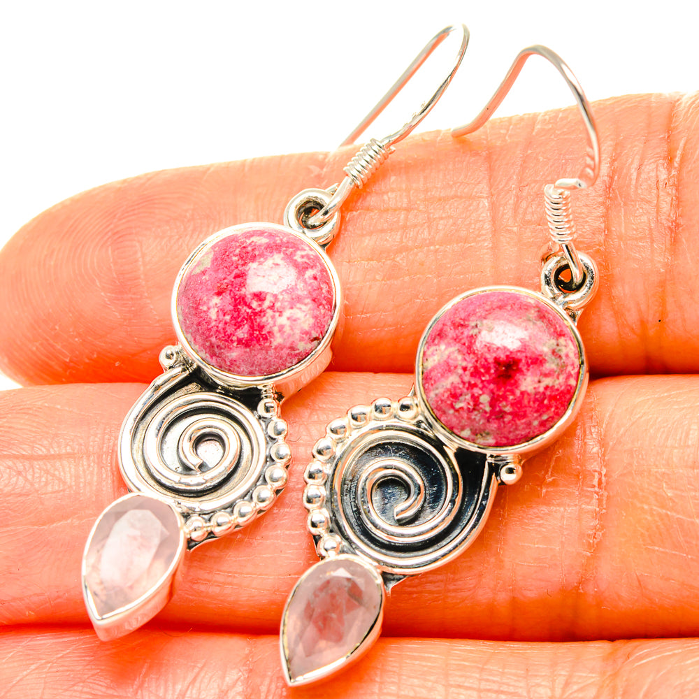 Thulite Earrings handcrafted by Ana Silver Co - EARR426106