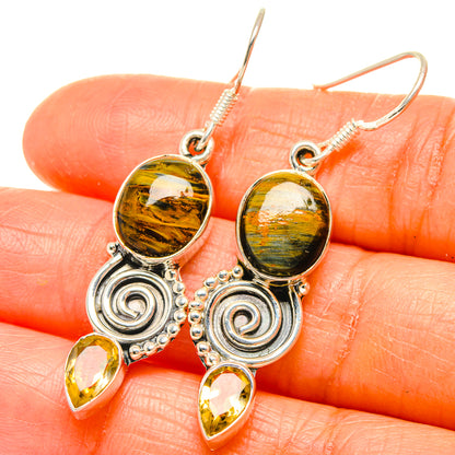 Pietersite Earrings handcrafted by Ana Silver Co - EARR426107