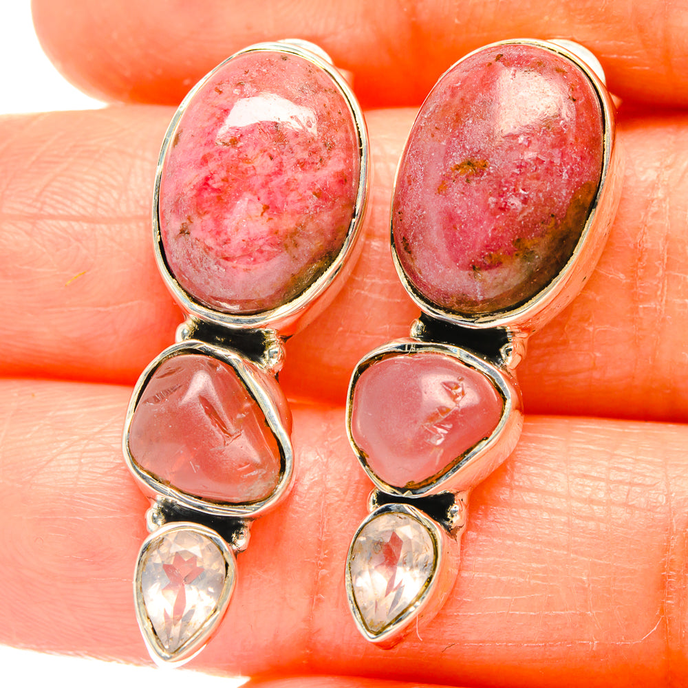 Thulite Earrings handcrafted by Ana Silver Co - EARR426113