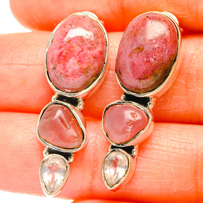 Thulite Earrings handcrafted by Ana Silver Co - EARR426113