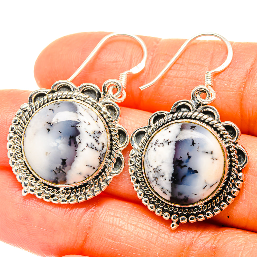 Dendritic Opal Earrings handcrafted by Ana Silver Co - EARR426119