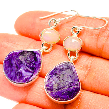 Charoite Earrings handcrafted by Ana Silver Co - EARR426120