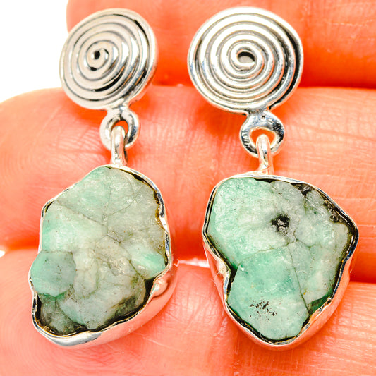 Emerald Earrings handcrafted by Ana Silver Co - EARR426122
