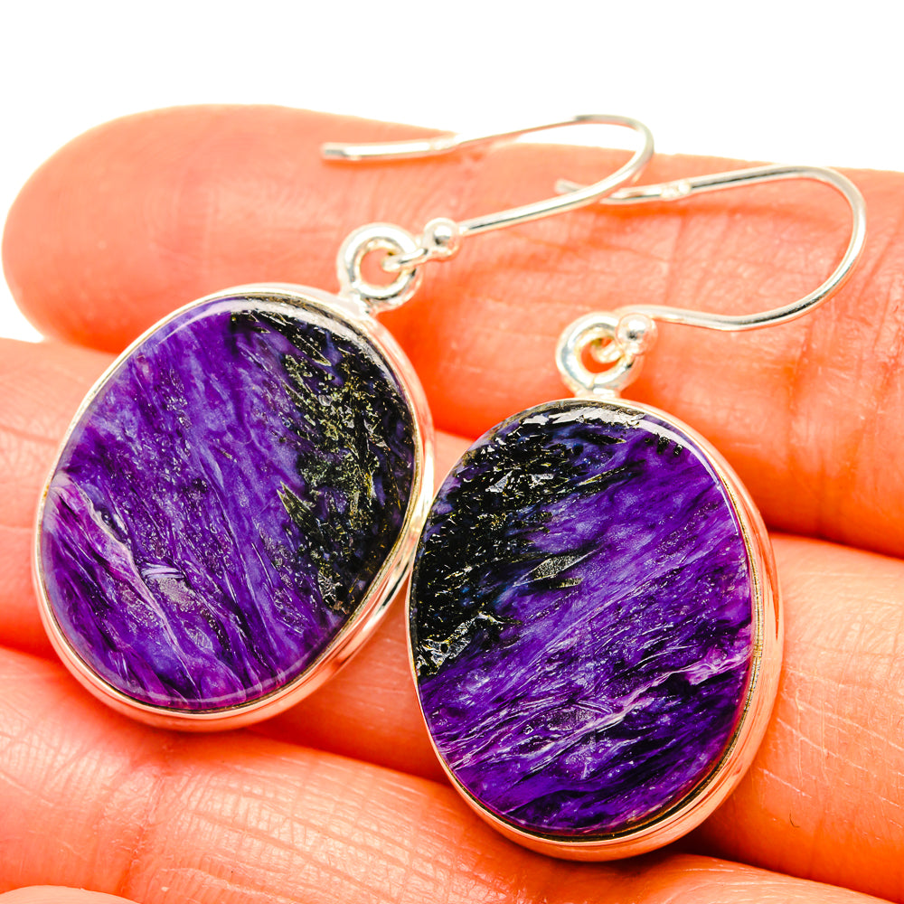 Charoite Earrings handcrafted by Ana Silver Co - EARR426131