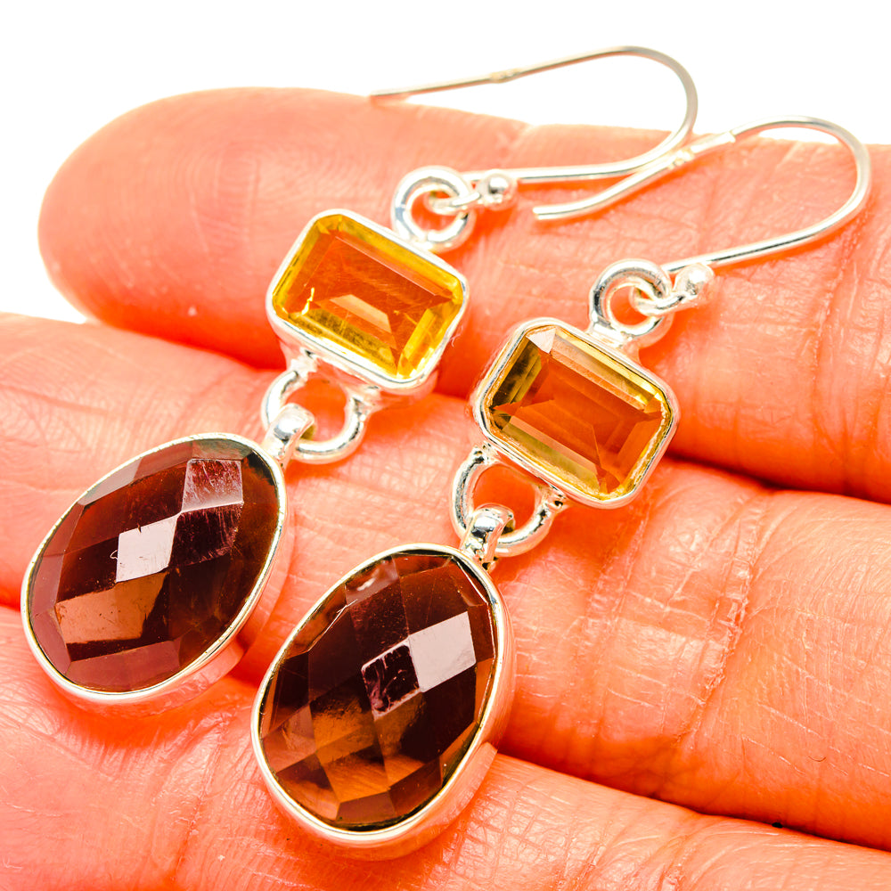 Smoky Quartz Earrings handcrafted by Ana Silver Co - EARR426133