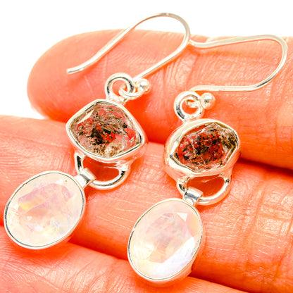 Rainbow Moonstone Earrings handcrafted by Ana Silver Co - EARR426144