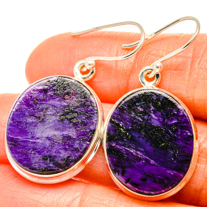 Charoite Earrings handcrafted by Ana Silver Co - EARR426151